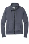 New Era Women's Performance Terry Full-Zip Cowl LNEA530 True Navy Heather