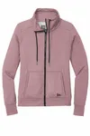 New Era Women's Performance Terry Full-Zip Cowl LNEA530 Dusty Mauve Heather
