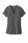 OGIO Women's Tread Henley. LOG136 Blacktop Heather