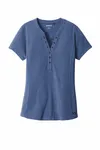 OGIO Women's Tread Henley. LOG136 Blue Heather