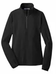Pull en micropolaire 1/2-Zip de Port Authority pour femmes. L224 NOIR