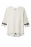New Era Damen Tri-Blend 3/4-Ärmel Tee LNEA136 Fächer Weiß Solid/Schattengrau