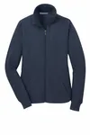 Port Authority Women's Slub Fleece Full-Zip Jacket. L293 Navy