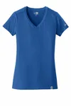 New Era Women's Heritage Blend V-Neck Tee. LNEA101 ROYAL