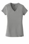New Era Women's Heritage Blend V-Neck Tee. LNEA101 Schattengrau Heidekraut