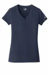 New Era Women's Heritage Blend V-Neck Tee. LNEA101 TRUE NAVY