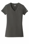 New Era Women's Heritage Blend V-Neck Tee. LNEA101 Graphit