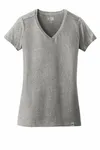 New Era Women's Heritage Blend V-Neck Tee. LNEA101 Leichtes Graphit Twist