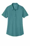 Polo Port Authority Fine Pique Blend Donna LK830 Verde acqua scuro