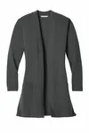 Port Authority Women's Concept Long Pocket Cardigan . LK5434 Grey Smoke