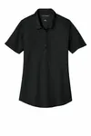 Polo Port Authority Fine Pique Blend Donna LK830 Erica nera