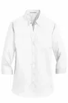 Camicia Port Authority SuperPro Twill da donna con maniche a 3/4. L665 BIANCO