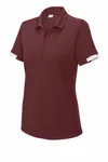 Sport-Tek Women's Club Colorblock Polo LST444 Maroon/ White