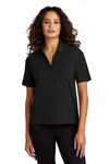 Mercer+Mettle Women's Stretch Jersey Polo MM1015 Deep Black