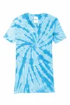 Port & Company Women's Tie-Dye V-Neck Tee. LPC147V Turquoise