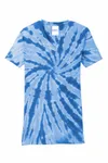Port & Company Women's Tie-Dye V-Neck Tee. LPC147V ROYAL