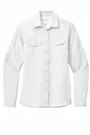 Port Authority Women's Langarm UV Daybreak Shirt LW960 WEISS