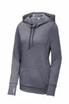 Sport-Tek Women's PosiCharge Tri-Blend Wicking Fleece Hooded Pullover. LST296 True Navy Heather