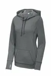 Sport-Tek Women's PosiCharge Tri-Blend Wicking Fleece Hooded Pullover. LST296 Dark Grey Heather