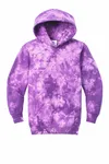 Port &amp; Company Youth Crystal Tie-Dye Pullover Hoodie PC144Y PURPLE