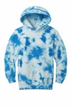 Port &amp; Company Youth Crystal Tie-Dye Pullover Hoodie PC144Y VRAI ROYAL