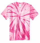Port &amp; Company - Maglietta Tie-Dye. PC147 Rosa