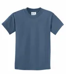 Port &amp; Company Youth Beach Wash Garment-Dyed Tee. PC099Y Denim Blau