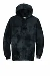 Port &amp; Company Felpa con cappuccio Crystal Tie-Dye PC144 NERO