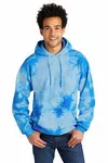 Port &amp; Company Felpa con cappuccio Crystal Tie-Dye PC144 Grigio