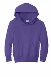 Port &amp; Company - Felpa con cappuccio Core Fleece Pullover Youth. PC90YH VIOLA