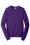 Port &amp; Company Fan-Favorit Fleece-Sweatshirt mit Rundhalsausschnitt. PC850 Team Lila