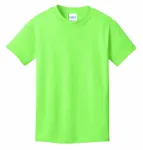 Port &amp; Company - T-shirt giovanile in cotone Core. PC54Y Verde neon