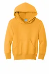 Port &amp; Company - Felpa con cappuccio Core Fleece Pullover Youth. PC90YH Oro