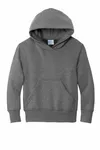 Port &amp; Company - Felpa con cappuccio Core Fleece Pullover Youth. PC90YH Erica grafite