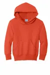 Port &amp; Company - Felpa con cappuccio Core Fleece Pullover Youth. PC90YH Arancione