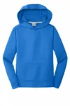 Port &amp; Company Youth Performance Fleece Pullover Hooded Sweatshirt. PC590YH ROYAL
