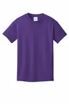Port &amp; Company - T-shirt giovanile in cotone Core. PC54Y Squadra viola