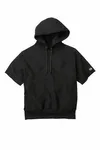 Champion Reverse Weave Short Sleeve Hooded Sweatshirt S101SS BLACK