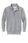 Port & Company Youth Core Fleece 1/4-Zip Pullover Sweatshirt PC78YQ Athletic Heather