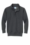 Port & Company Youth Core Fleece 1/4-Zip Pullover Sweatshirt PC78YQ Dark Heather Grey