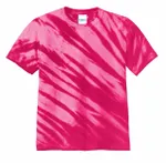 Port & Company - Tiger Stripe Tie-Dye Tee. PC148 Pink