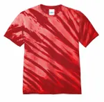 Port & Company - Tiger Stripe Tie-Dye Tee. PC148 RED