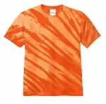 Port & Company - Tiger Stripe Tie-Dye Tee. PC148 Orange