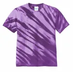 Port & Company - Tiger Stripe Tie-Dye Tee. PC148 PURPLE