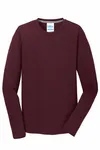 Port & Company Long Sleeve Performance Blend Tee. PC381LS Athletic Maroon