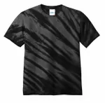 Port & Company - Tiger Stripe Tie-Dye Tee. PC148 BLACK