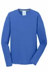 Port & Company Long Sleeve Performance Blend Tee. PC381LS TRUE ROYAL