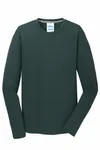Port & Company Long Sleeve Performance Blend Tee. PC381LS Dark Green