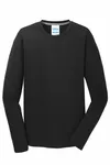 Port & Company Long Sleeve Performance Blend Tee. PC381LS Jet Black