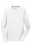 Port & Company Long Sleeve Performance Blend Tee. PC381LS WHITE